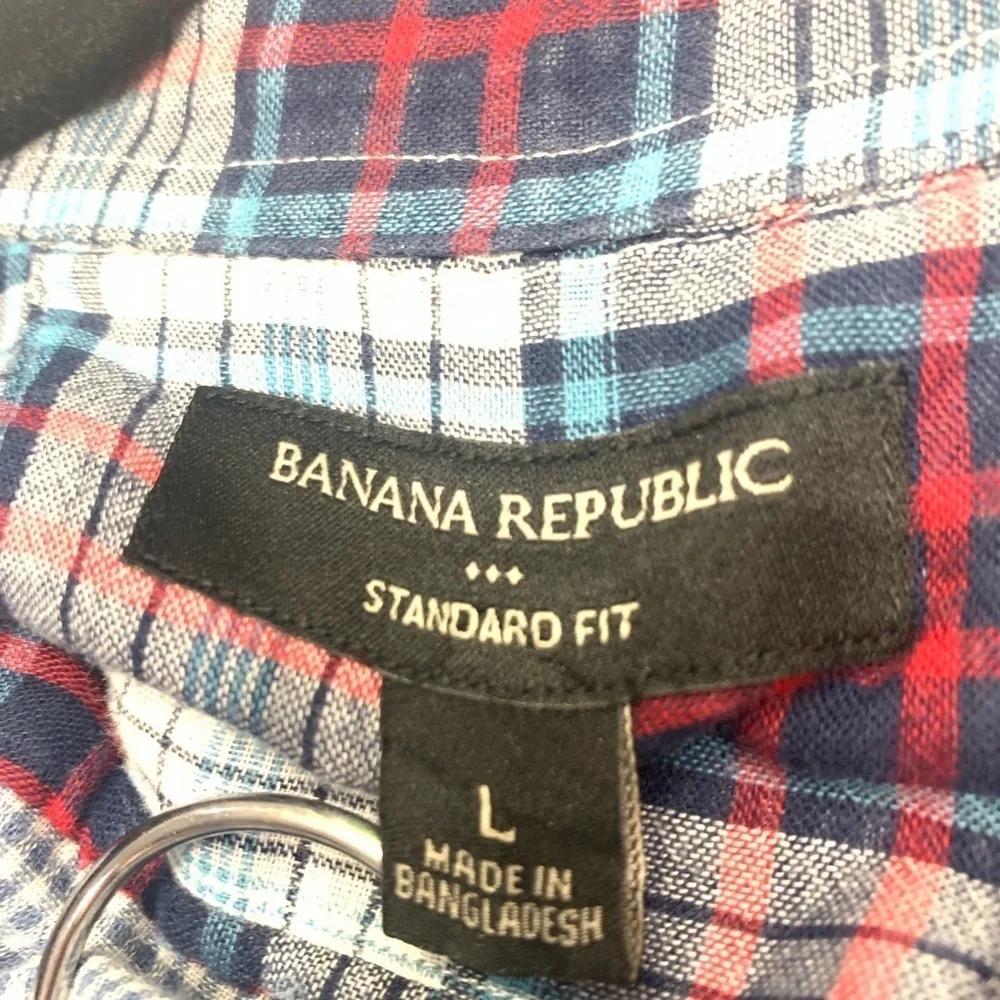 Banana Republic mens standard fit long sleeve shirt size large